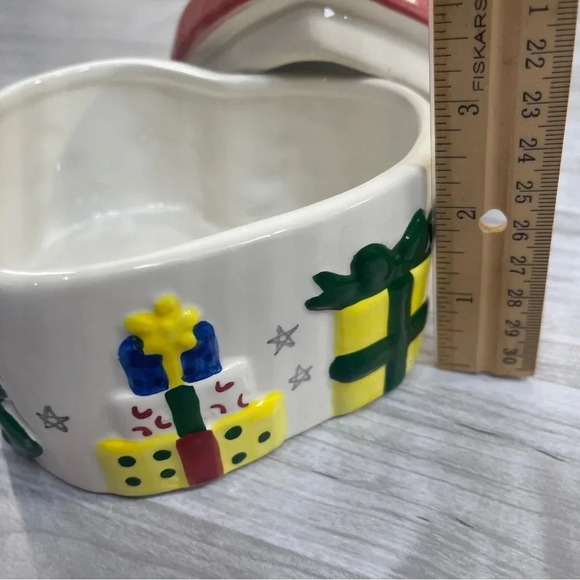 “We Believe Santa” Vintage 2000’s Palm Tree Co Christmas Ceramic Candy Dish Box - Picture 13 of 15